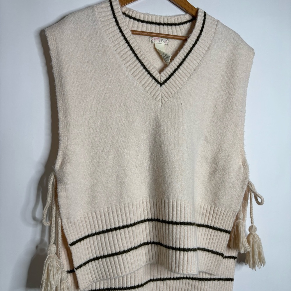 Free People All Star Stripe Poncho One Size - Picture 4 of 8